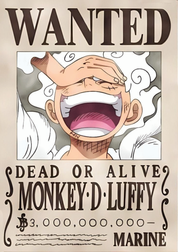 Luffy Gear 5 Bounty A4 Poster