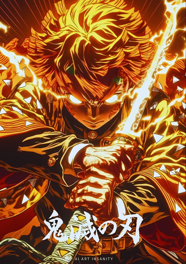 Zenitsu Thunder Breathing A4 Poster