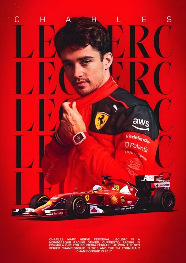 Charles Leclerc F1 | A4 Poster