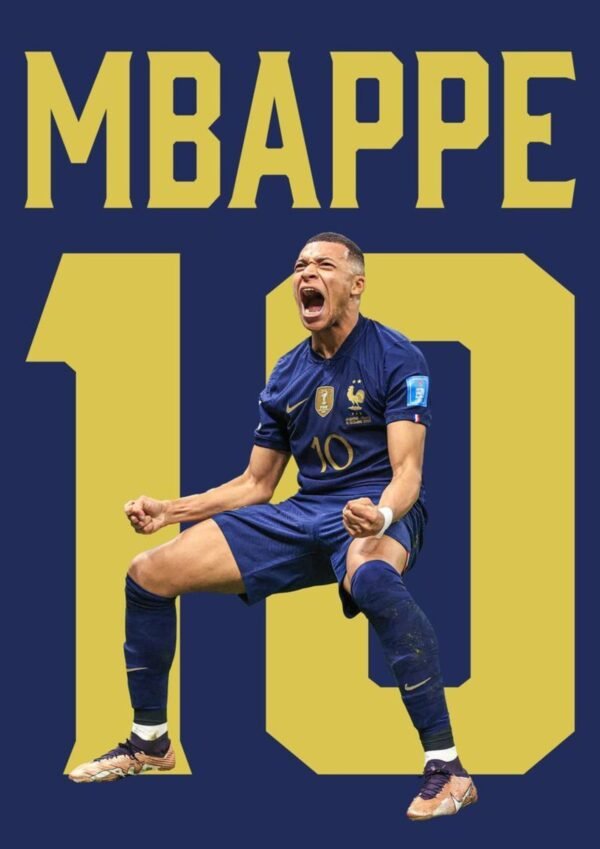 Kylian Mbappé No.10 | A4 Poster