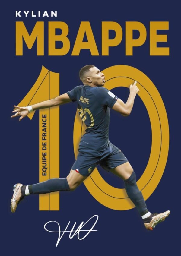 Kylian Mbappé | A4 Poster