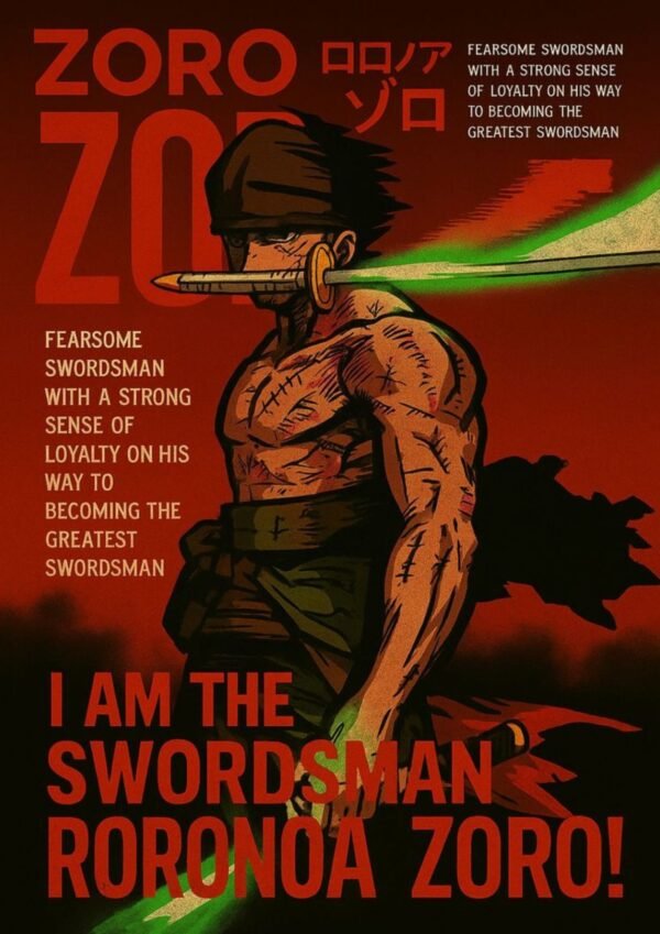 Pirate Hunter Zoro | A4 Poster