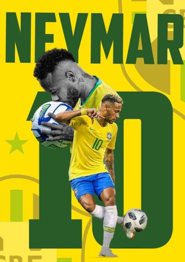 Brazil No.10 – Neymar | A4 Poster