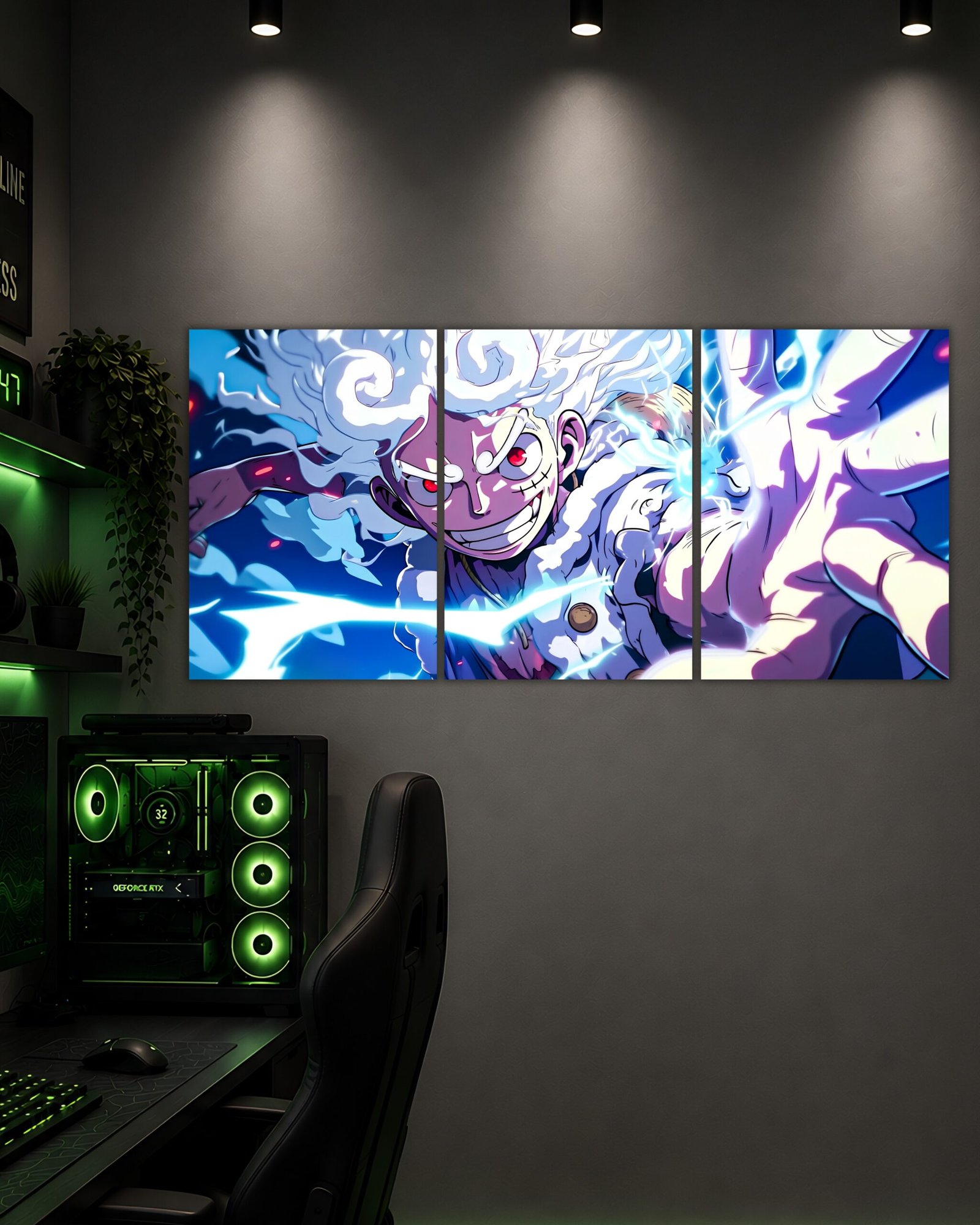Luffy Gear 5 One Piece Split Poster
