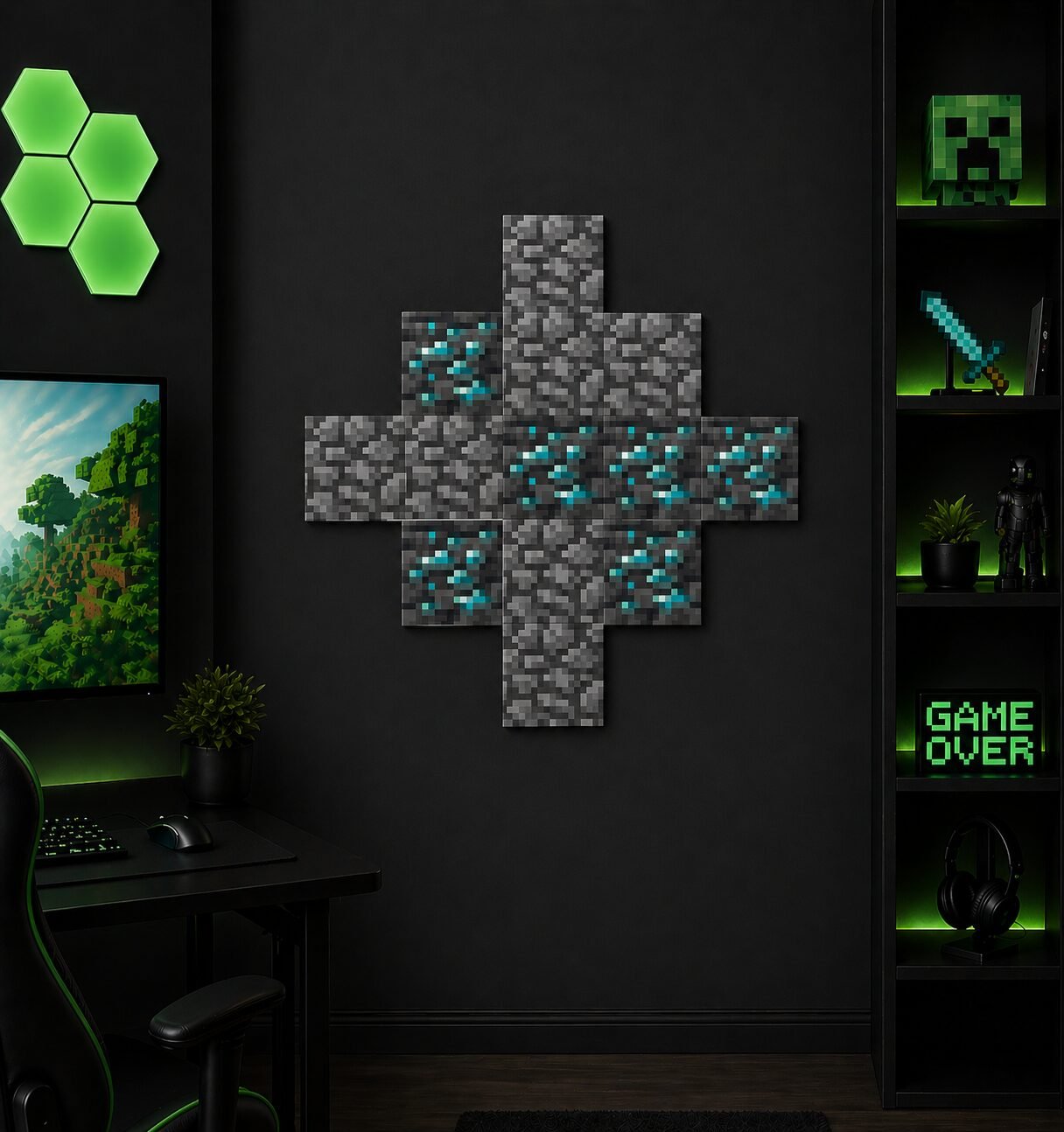 Diamond Ore Wall Combo