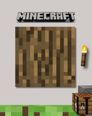 Oak Wood Log Poster | Minecraft Series