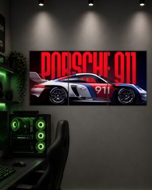PORSCHE 911 | CAR SPLIT POSTER | 3 PIECE SET