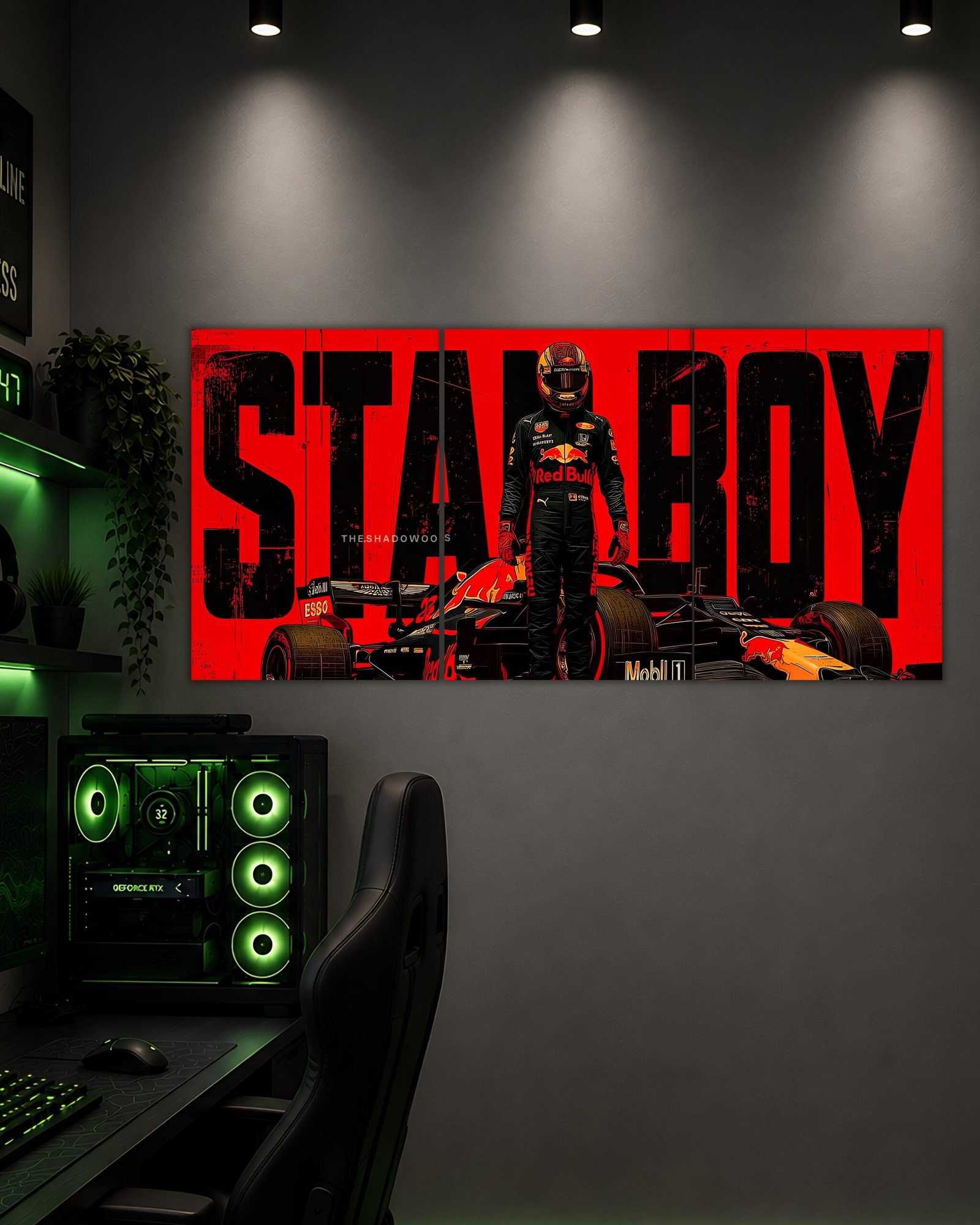 Max Verstappen F1 Starboy Red Bull Split Poster